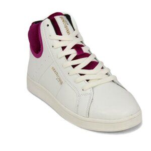Leather & Nylon High-Top Sneakers